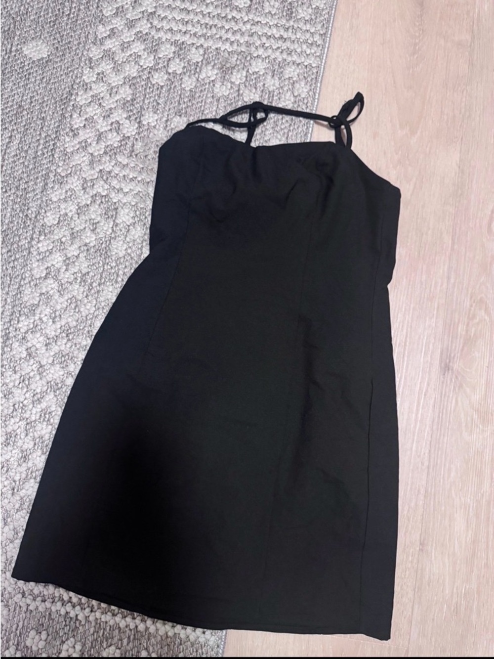 Abercrombie & Fitch Black Mini Strap Dress